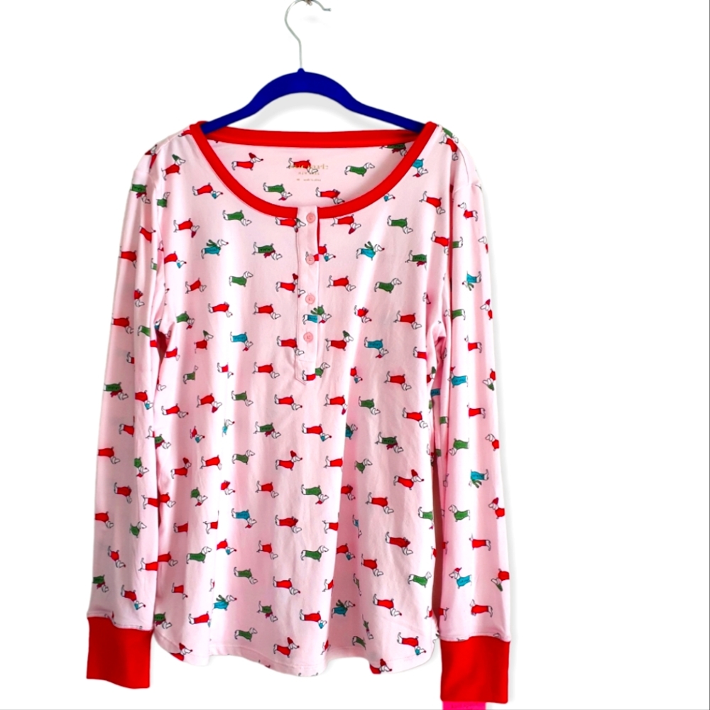 Kate Spade Dachshund Pajama Top Size M new in package for gift!